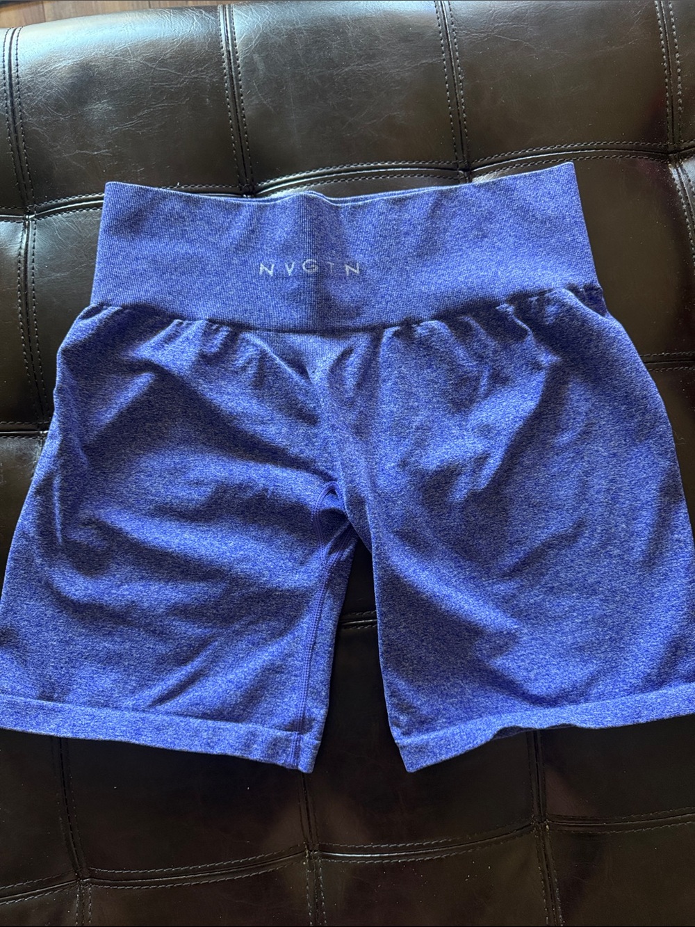 NVGTN High-Waist Athletic Shorts in Blue - Picture 3 of 3